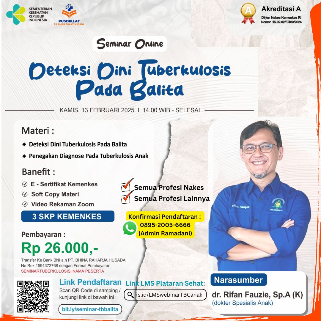 Gambar Seminar Online : Deteksi Dini Tuberkulosis Pada Balita